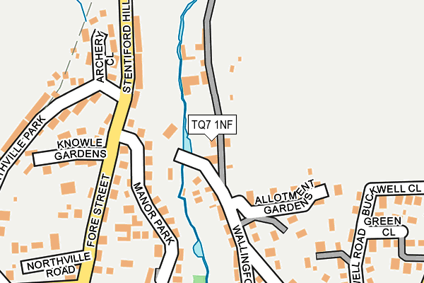 TQ7 1NF map - OS OpenMap – Local (Ordnance Survey)