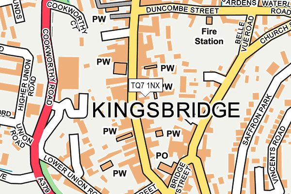 TQ7 1NX map - OS OpenMap – Local (Ordnance Survey)