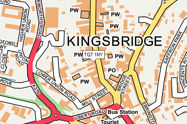 TQ7 1NY map - OS OpenMap – Local (Ordnance Survey)