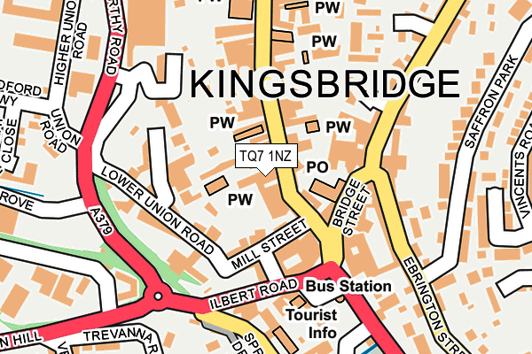 TQ7 1NZ map - OS OpenMap – Local (Ordnance Survey) TQ7 1NZ map - OS OpenMap – Local (Ordnance Survey)