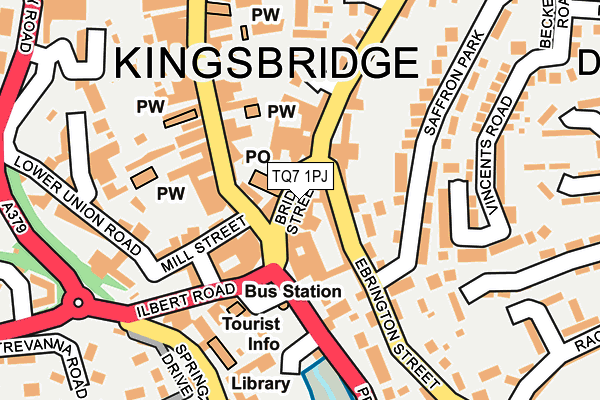 TQ7 1PJ map - OS OpenMap – Local (Ordnance Survey) TQ7 1PJ map - OS OpenMap – Local (Ordnance Survey)