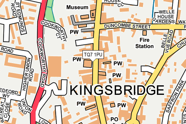 TQ7 1PU map - OS OpenMap – Local (Ordnance Survey) TQ7 1PU map - OS OpenMap – Local (Ordnance Survey)