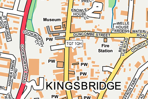 TQ7 1QH map - OS OpenMap – Local (Ordnance Survey)