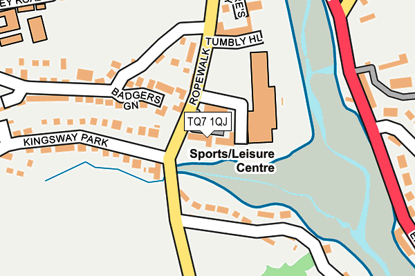 TQ7 1QJ map - OS OpenMap – Local (Ordnance Survey) TQ7 1QJ map - OS OpenMap – Local (Ordnance Survey)