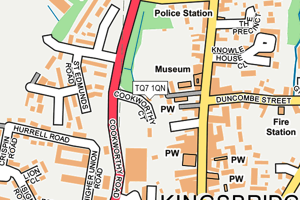TQ7 1QN map - OS OpenMap – Local (Ordnance Survey)