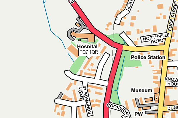 TQ7 1QR map - OS OpenMap – Local (Ordnance Survey)