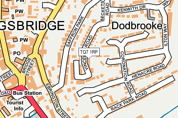 TQ7 1RP map - OS OpenMap – Local (Ordnance Survey)