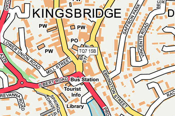 TQ7 1SB map - OS OpenMap – Local (Ordnance Survey)