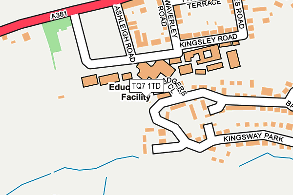 TQ7 1TD map - OS OpenMap – Local (Ordnance Survey)
