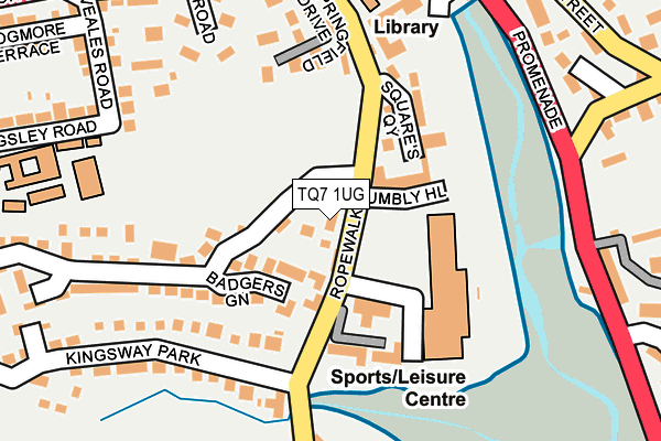 TQ7 1UG map - OS OpenMap – Local (Ordnance Survey) TQ7 1UG map - OS OpenMap – Local (Ordnance Survey)