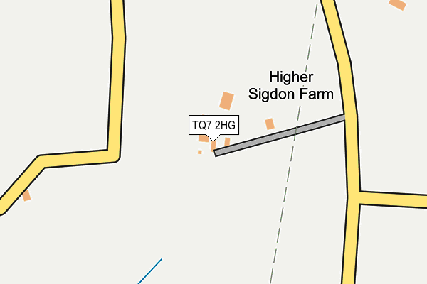TQ7 2HG map - OS OpenMap – Local (Ordnance Survey) TQ7 2HG map - OS OpenMap – Local (Ordnance Survey)