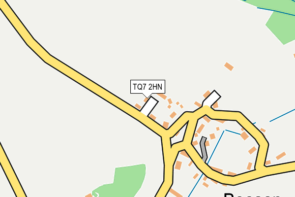 TQ7 2HN map - OS OpenMap – Local (Ordnance Survey) TQ7 2HN map - OS OpenMap – Local (Ordnance Survey)