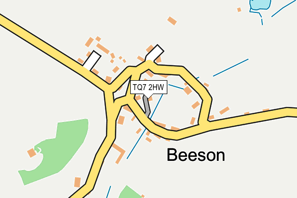 TQ7 2HW map - OS OpenMap – Local (Ordnance Survey)