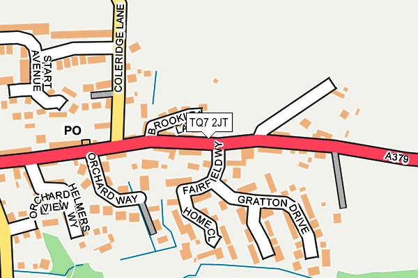TQ7 2JT map - OS OpenMap – Local (Ordnance Survey) TQ7 2JT map - OS OpenMap – Local (Ordnance Survey)