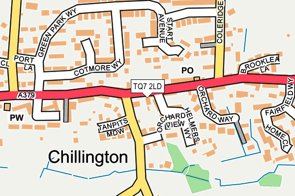 TQ7 2LD map - OS OpenMap – Local (Ordnance Survey)