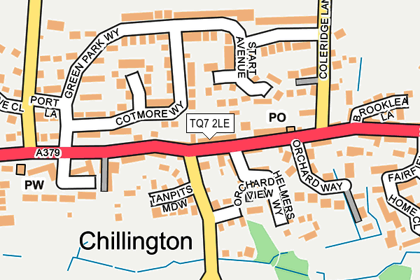 TQ7 2LE map - OS OpenMap – Local (Ordnance Survey) TQ7 2LE map - OS OpenMap – Local (Ordnance Survey)
