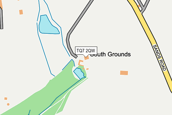 TQ7 2QW map - OS OpenMap – Local (Ordnance Survey) TQ7 2QW map - OS OpenMap – Local (Ordnance Survey)