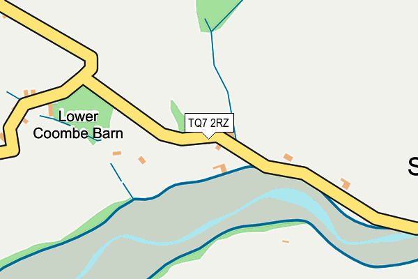 TQ7 2RZ map - OS OpenMap – Local (Ordnance Survey)