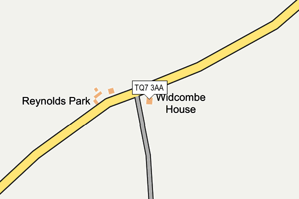 TQ7 3AA map - OS OpenMap – Local (Ordnance Survey)