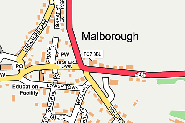 TQ7 3BU map - OS OpenMap – Local (Ordnance Survey) TQ7 3BU map - OS OpenMap – Local (Ordnance Survey)