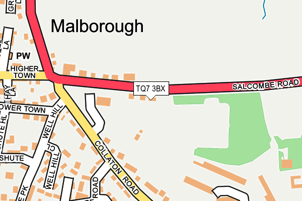 TQ7 3BX map - OS OpenMap – Local (Ordnance Survey) TQ7 3BX map - OS OpenMap – Local (Ordnance Survey)