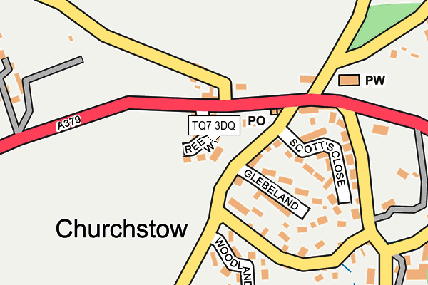 TQ7 3DQ map - OS OpenMap – Local (Ordnance Survey)