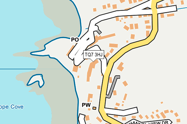 TQ7 3HJ map - OS OpenMap – Local (Ordnance Survey) TQ7 3HJ map - OS OpenMap – Local (Ordnance Survey)