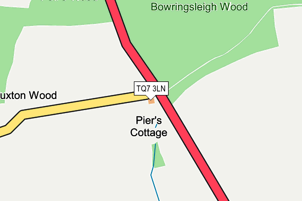 TQ7 3LN map - OS OpenMap – Local (Ordnance Survey) TQ7 3LN map - OS OpenMap – Local (Ordnance Survey)