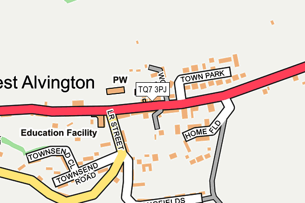 TQ7 3PJ map - OS OpenMap – Local (Ordnance Survey) TQ7 3PJ map - OS OpenMap – Local (Ordnance Survey)