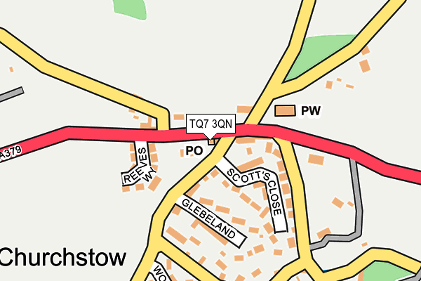 TQ7 3QN map - OS OpenMap – Local (Ordnance Survey) TQ7 3QN map - OS OpenMap – Local (Ordnance Survey)