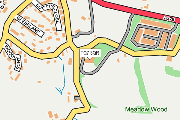 TQ7 3QR map - OS OpenMap – Local (Ordnance Survey) TQ7 3QR map - OS OpenMap – Local (Ordnance Survey)