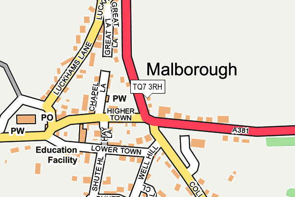 TQ7 3RH map - OS OpenMap – Local (Ordnance Survey) TQ7 3RH map - OS OpenMap – Local (Ordnance Survey)