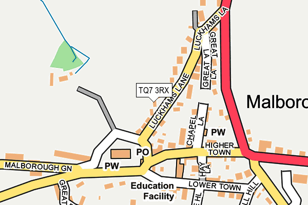 TQ7 3RX map - OS OpenMap – Local (Ordnance Survey) TQ7 3RX map - OS OpenMap – Local (Ordnance Survey)