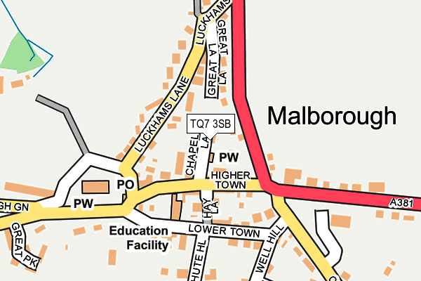 TQ7 3SB map - OS OpenMap – Local (Ordnance Survey) TQ7 3SB map - OS OpenMap – Local (Ordnance Survey)