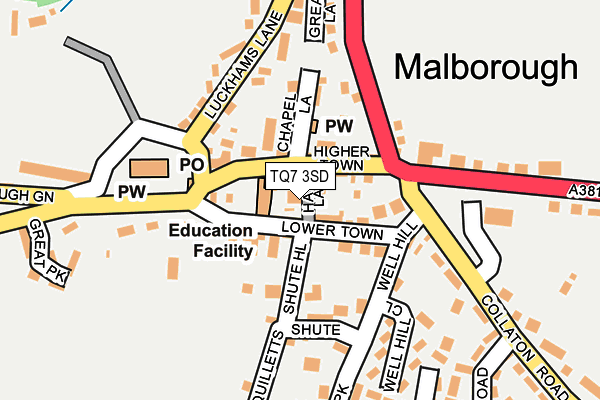 TQ7 3SD map - OS OpenMap – Local (Ordnance Survey) TQ7 3SD map - OS OpenMap – Local (Ordnance Survey)