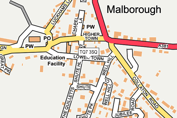 TQ7 3SQ map - OS OpenMap – Local (Ordnance Survey) TQ7 3SQ map - OS OpenMap – Local (Ordnance Survey)