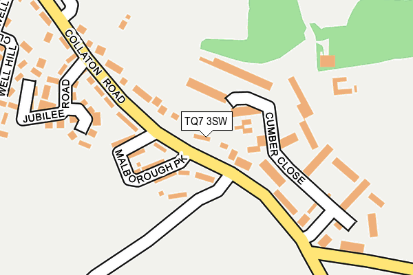 TQ7 3SW map - OS OpenMap – Local (Ordnance Survey) TQ7 3SW map - OS OpenMap – Local (Ordnance Survey)