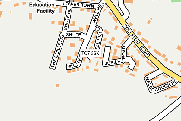TQ7 3SX map - OS OpenMap – Local (Ordnance Survey)
