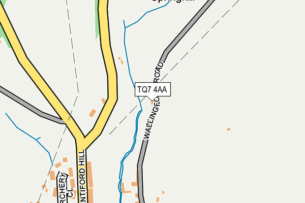 TQ7 4AA map - OS OpenMap – Local (Ordnance Survey) TQ7 4AA map - OS OpenMap – Local (Ordnance Survey)