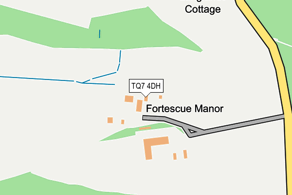 TQ7 4DH map - OS OpenMap – Local (Ordnance Survey)