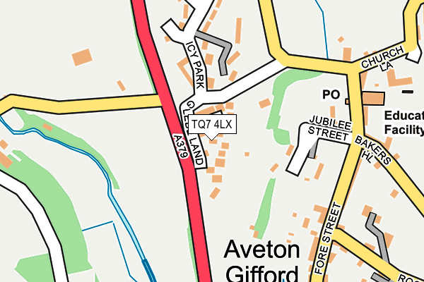 TQ7 4LX map - OS OpenMap – Local (Ordnance Survey)