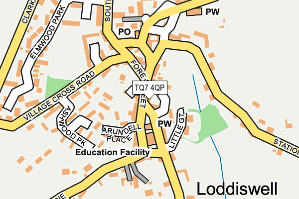 TQ7 4QP map - OS OpenMap – Local (Ordnance Survey) TQ7 4QP map - OS OpenMap – Local (Ordnance Survey)