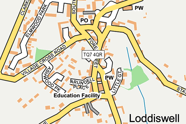 TQ7 4QR map - OS OpenMap – Local (Ordnance Survey) TQ7 4QR map - OS OpenMap – Local (Ordnance Survey)