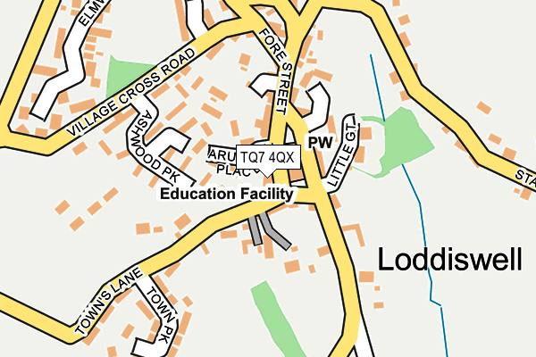 TQ7 4QX map - OS OpenMap – Local (Ordnance Survey)
