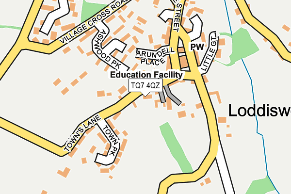 TQ7 4QZ map - OS OpenMap – Local (Ordnance Survey) TQ7 4QZ map - OS OpenMap – Local (Ordnance Survey)