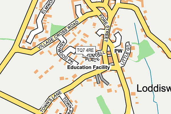 TQ7 4RE map - OS OpenMap – Local (Ordnance Survey) TQ7 4RE map - OS OpenMap – Local (Ordnance Survey)