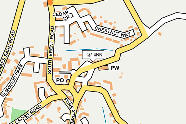 TQ7 4RN map - OS OpenMap – Local (Ordnance Survey) TQ7 4RN map - OS OpenMap – Local (Ordnance Survey)
