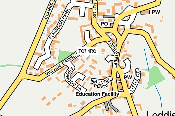 TQ7 4RQ map - OS OpenMap – Local (Ordnance Survey) TQ7 4RQ map - OS OpenMap – Local (Ordnance Survey)