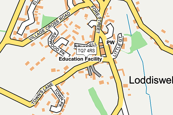 TQ7 4RS map - OS OpenMap – Local (Ordnance Survey) TQ7 4RS map - OS OpenMap – Local (Ordnance Survey)