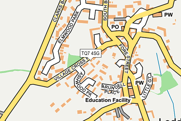 TQ7 4SG map - OS OpenMap – Local (Ordnance Survey) TQ7 4SG map - OS OpenMap – Local (Ordnance Survey)